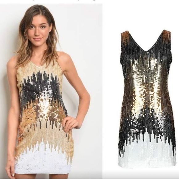 Homecoming Lydia Ombré Sequined Dress NWT - Picture 2 of 2